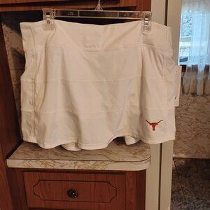 Lululemon Pace Rival Skirt (Tall) *4-way Stretch 15", White, Texas Longhorn, 12
